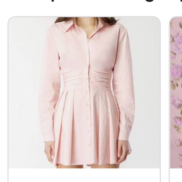 Bardot Leoni mini shirt dress in cameo small/ US 4 - Picture 7 of 7